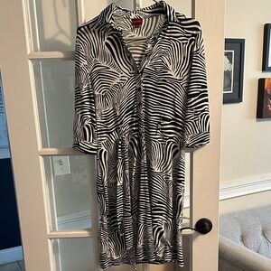 Merona Zebra Pattern Dress - Black and White